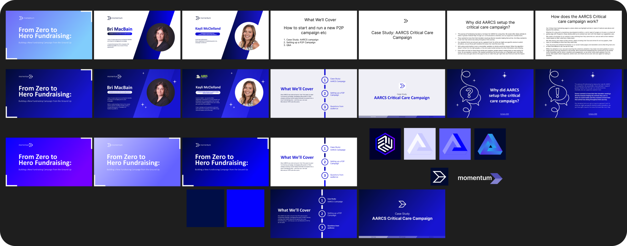 First screenshot showing the process of designing the AFP compass 2026 conference slides
