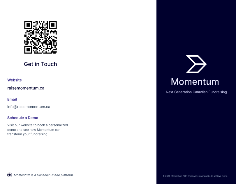 Outside of the brochure showing the cover and contact info