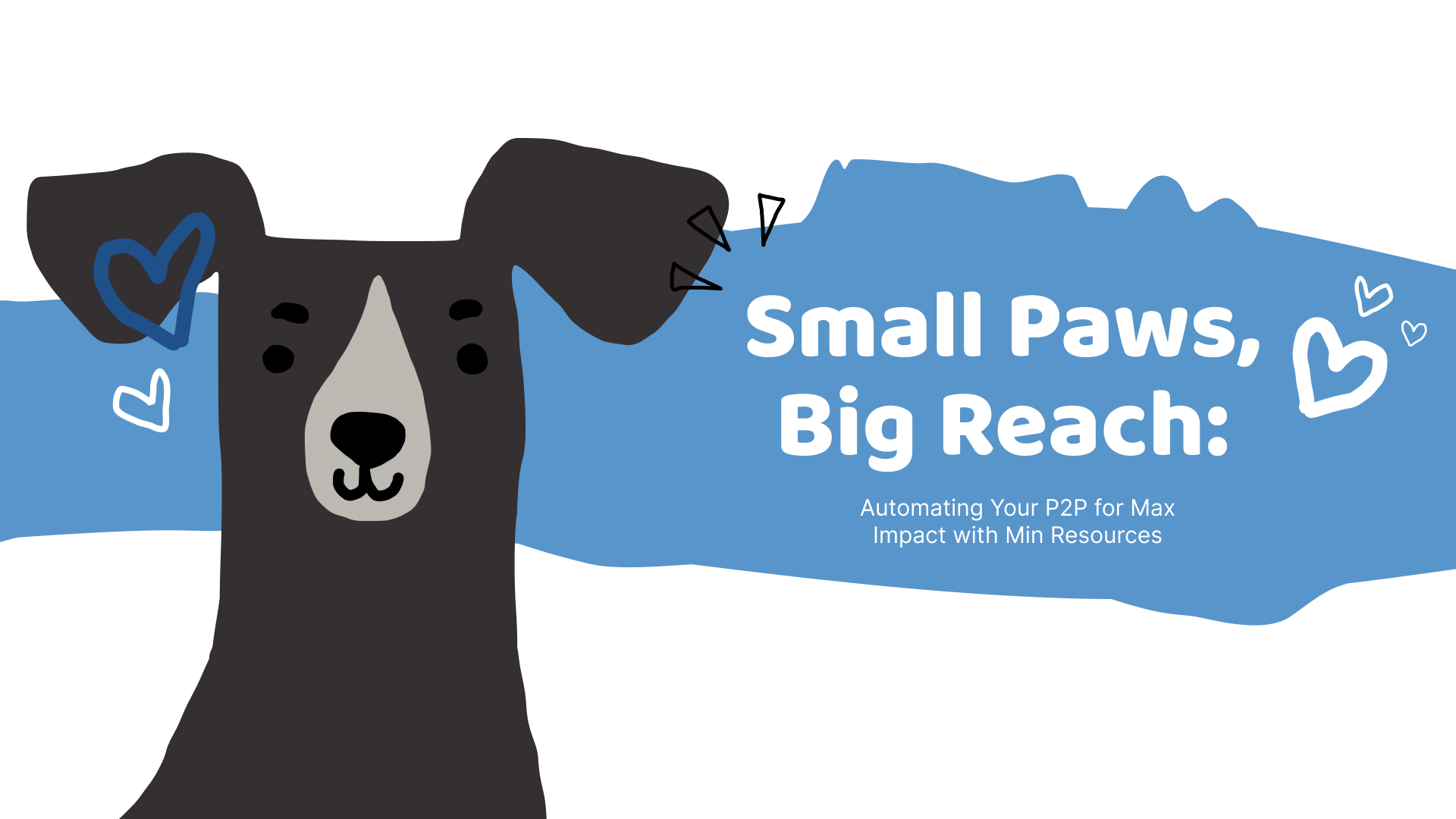 Title slide introducing the presentation with graphic of dog